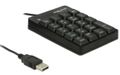 DELOCK USB Key Pad 19 keys, Svart (12481)