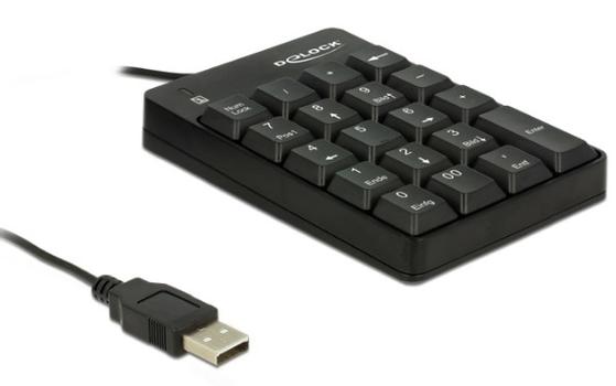 DELOCK USB Key Pad 19 keys black (12481)
