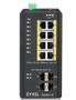 ZYXEL l RGS200-12P - Switch - Managed - 8 x 10/ 100/ 1000 (PoE+) + 4 x SFP - DIN rail mountable,  rack-mountable - PoE+ (240 W) - DC power (RGS200-12P-ZZ0101F)