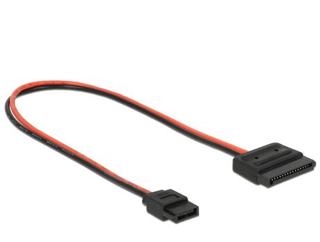 DELOCK Cable Power SATA 15 pin receptacle > Power Slim SATA 6 pin receptacle (5 V) 24 cm (84857)
