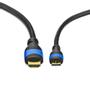 DELEYCON Mini HDMI Cable - HQ Black Polybag, HDMI: Han - Mini HDMI: Han, 5,0m (MK-MK46)