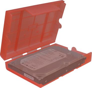 INTER-TECH HDD Schutzbox Inter-Tech 1x3, 5""/ 4x2, 5"" Kunststoff rot (88885393)