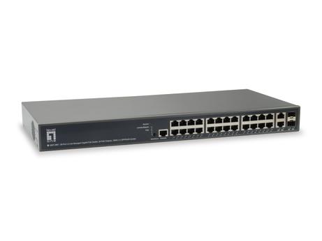 LEVELONE 26-Port L3 Lite Mgd PoE Switch F-FEEDS2 (GEP-2681)