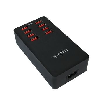 LOGILINK USB Ladegerät LogiLink, 8 Port, 44W, schwarz (PA0140)