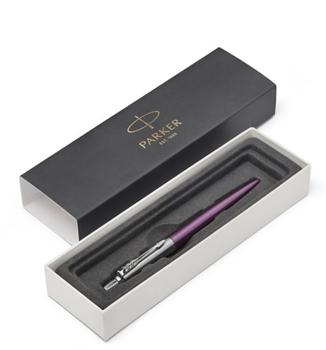 PARKER Jotter Ballpoint Pen Victoria Violet/ Chrome Barrel Blue Ink Gift Box - 1953190 (1953190)