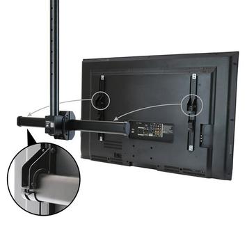 StarTech Ceiling TV Mount - 1.8' to 3' Short Pole - Full Motion - Supports Displays 32" to 75" - For VESA Mount Compatible TVs (FPCEILPTBSP) brakett - for flatpanel - svart (FPCEILPTBSP)