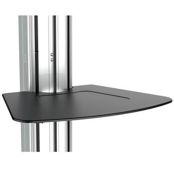 StarTech Heavy Duty Rolling Portable TV Cart Stand with Wheels - 32 to 75 inch - Adjustable Rotating Mobile Flat Panel Screen Mount (STNDMTV70) vogn - for flatpanel - svart, sølv (STNDMTV70)