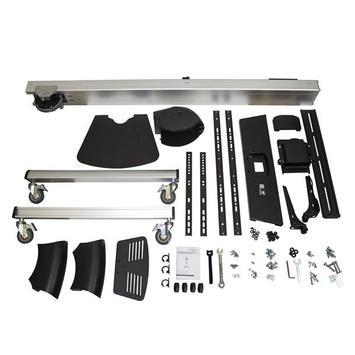 StarTech Heavy Duty Rolling Portable TV Cart Stand with Wheels - 32 to 75 inch - Adjustable Rotating Mobile Flat Panel Screen Mount (STNDMTV70) vogn - for flatpanel - svart, sølv (STNDMTV70)