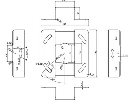 MULTIBRACKETS Uni Proj Ceiling Mount 900-1600+Finetune (7350073731787)