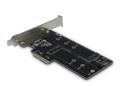 INTER-TECH Riser Card KT015   PCIe x4 -> M.2 + SATA->M.2