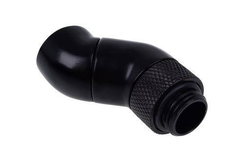 ALPHACOOL Eiszapfen Winkeladap dopp 45° | G1/4 AG auf G1/4 IG - Deep Black (17250)