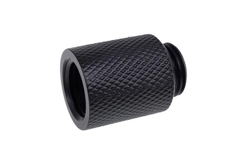 ALPHACOOL Eiszapfen Verlängerung 20mm bk | G1/4 AG auf G1/4 IG - Deep Black (17256)