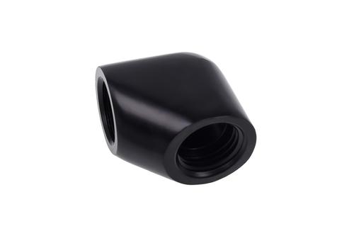 ALPHACOOL Eiszapfen L-Verbinder bk | G1/4 IG auf G1/4 IG - Deep Black (17258)