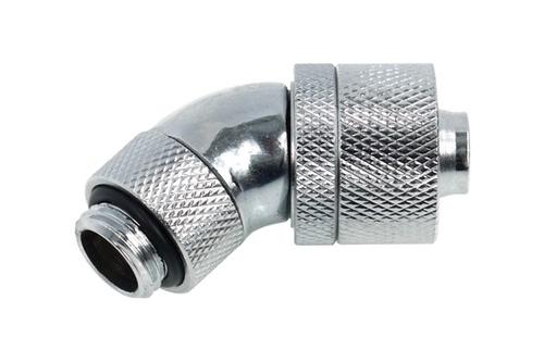 ALPHACOOL Anschraubtülle 45° drehbar 1/4 | HF16/10 Chrome (17083)