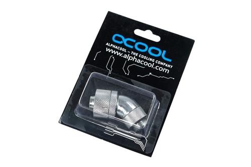 ALPHACOOL Anschraubtülle 45° drehbar 1/4 | HF16/10 Chrome (17083)