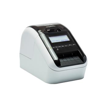 BROTHER QL-820NWB - Label printer - two-colour (monochrome) - thermal paper - Roll (6.2 cm) - 300 x 600 dpi - up to 176 mm/sec - USB 2.0, LAN, Wi-Fi(n), USB host, Bluetooth 2.1 EDR - white, glossy bla (QL-820NWB)