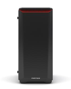 PHANTEKS Eclipse P400S Glass Silent Tempered Glass Panel, ATX, m-ATX, m-ITX, Black/Red (PH-EC416PSTG_BR)