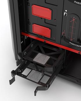 PHANTEKS Eclipse P400S Glass Silent Tempered Glass Panel, ATX, m-ATX, m-ITX, Black/Red (PH-EC416PSTG_BR)