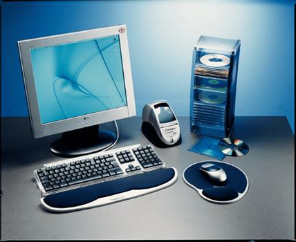 ESSELTE Mouse pad Black/ silver (67038)