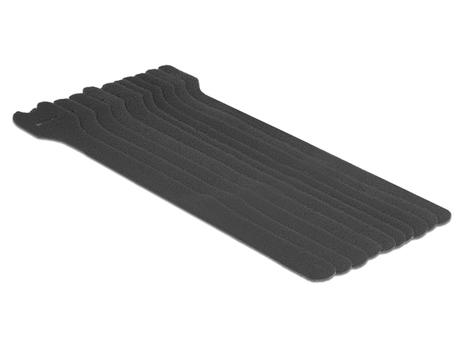 DELOCK Klett-Kabelbinder L 240 mm x B 13 mm 10 StÃ¼ck schwarz (18264)