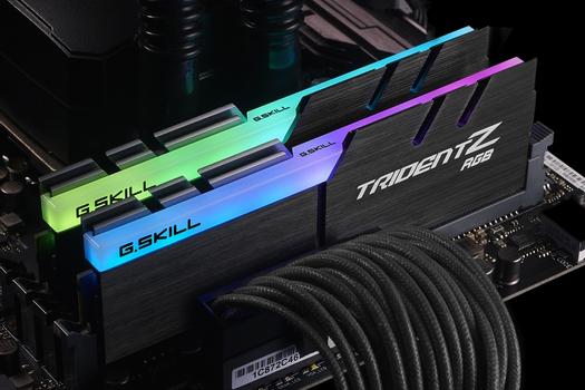 G.SKILL TridentZ RGB Series - AMD Edition - DDR4 - sett - 16 GB: 2 x 8 GB - DIMM 288-pin - 2400 MHz / PC4-19200 - ikke-bufret (F4-2400C15D-16GTZRX)