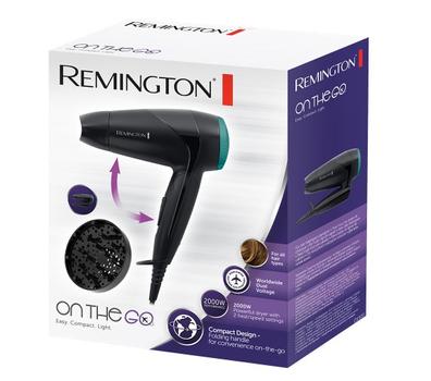 Remington ON THE GO  Kompakt Hårføner 2000W. Foldbart håndtak for kompakt oppbevaring (45583560100)