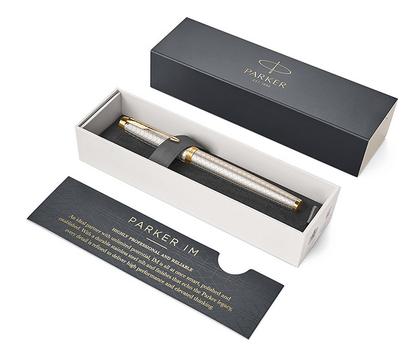 PARKER IM Premium Warm Silver G.T -kuulamustekynä,  hopea/ kulta (1931686)