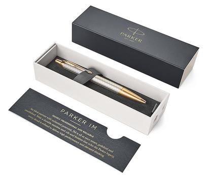 PARKER IM Premium Warm Silver G.T -kuulakärkikynä,  hopea/ kulta (1931687)