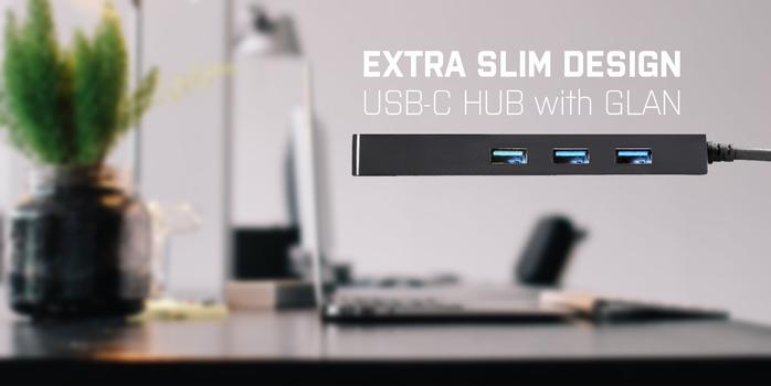 I-TEC USB-C SLIM HUB + GLAN (C31GL3SLIM)