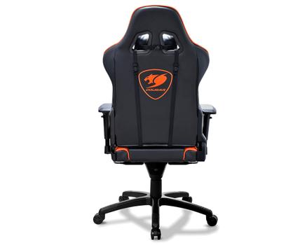 COUGAR Chair ARMOR Black-Orange PVC leather Full Steel Frame (3MGC1NXB.0001)