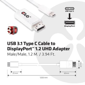 Club 3D DisplayPort-kabel - 1.2 m (CAC-1517)