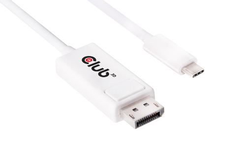 CLUB 3D USB 3.1 C to DP 1.2 UHD Male/ Male,  1.2 M (CAC-1517)