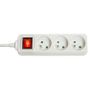 LINDY 3 way Mains Gang Socket with Switch, FR
