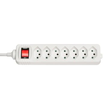 LINDY Power Strip 7-way Type J (IT) W/Sw. Outlet Factory Sealed (73168)