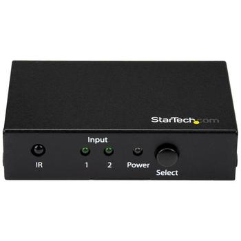 STARTECH StarTech.com 2 Port HDMI Switch - 4K 60Hz - Supports HDCP - IR - HDMI Selector - HDMI Multiport Video Switcher - HDMI Switcher (VS221HD20) - Video/ audio switch - 2 x HDMI - desktop - for P/N: SVA5H2NE (VS221HD20)