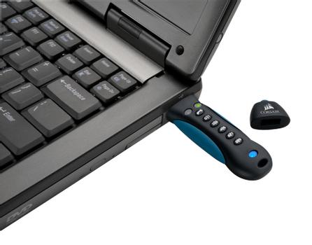 CORSAIR Flashdrive Padlock 3 64GB Secure USB 3.0, Secure 256-bit hardware AES (CMFPLA3B-64GB)