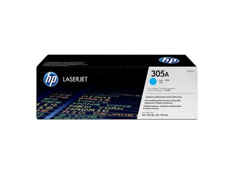 HP 305A - CE411A - 1 x Cyan - Toner cartridge - For LaserJet Pro 300 color M351a, 300 color MFP M375nw, 400 color M451, 400 color MFP M475 (CE411A)