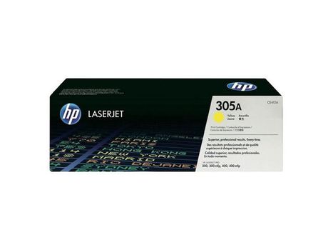 HP 305A LaserJet original toner cartridge yellow standard capacity 2.600 pages (CE412A)