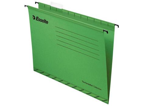 ESSELTE Classic Foolscap Suspension File Board 15mm V Base Green (Pack 25) 90337 (90337)