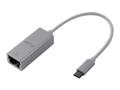 Cropmark LMP USB-C m to Gigabit Ethernet f adapter w/o driver silver