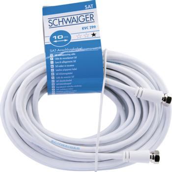 SCHWAIGER SAT-Empf?ngerkabel 75 dB 10,0m Wei? (KVC299052)