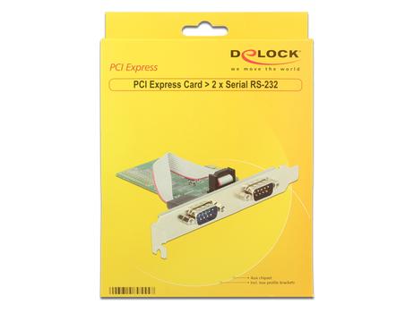 DELOCK PCI Express Card > 2 x Serial RS-232 (89555)