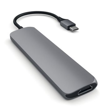 SATECHI USB-C MultiPorts-adapter - Space Grey USB-C Dockingstation (ST-CMAM)