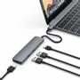 SATECHI Hub USB-C till 2USB3/ HDMI-4K30 PD-49W rymdgrå slim Multiport (ST-CMAM)