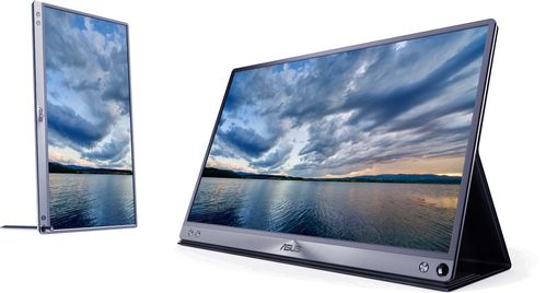 ASUS ZenScreen MB16AC - LED monitor - 15.6" - portable - 1920 x 1080 Full HD (1080p) - IPS - 220 cd/m² - 5 ms - USB - dark grey (MB16AC)