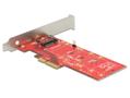 DELOCK PCI Express x4 Karte > 1 x intern NVMe M.2 Key M 110 mm mit Küh (89577)