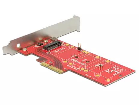 DELOCK PCI Express x4 Karte > 1 x intern NVMe M.2 Key M 110 mm mit Küh (89577)