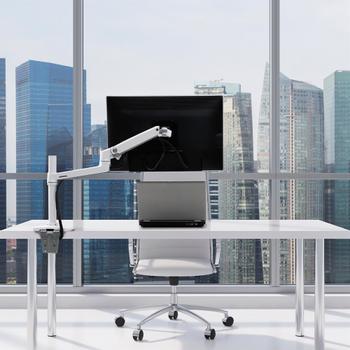 ERGOTRON LX DESK MOUNT LCD MONITOR ARM TALL POLE  BRIGHT WHITE TEXTURE (45-537-216)