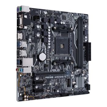 ASUS S PRIME A320M-K - Motherboard - micro ATX - Socket AM4 - AMD A320 Chipset - USB 3.0 - Gigabit LAN - onboard graphics (CPU required) - HD Audio (8-channel) (90MB0TV0-M0EAY0)