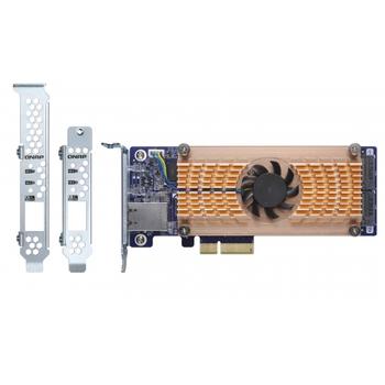 QNAP DUAL M.2 22110/ 2280 PCIE SSD + SINGLE 10GBASE-T10GBE NWEXPCARD (QM2-2P10G1T)